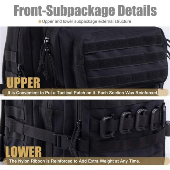 Military Tactical Backpack 45L Molle Hiking Camping Rucksack with Pockets - Picture 6 of 7